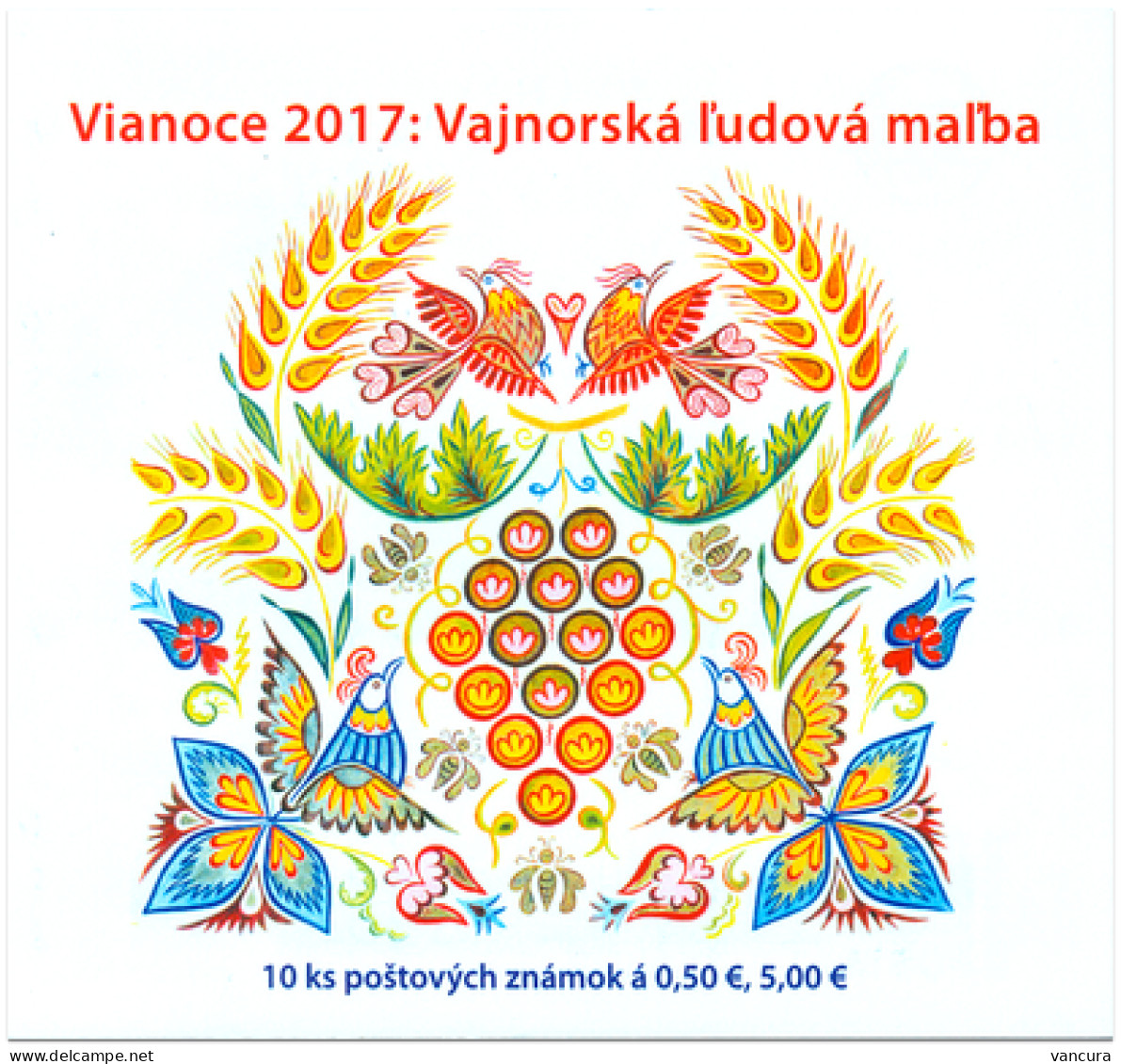 Booklet 648 Slovakia Christmas 2017 Pelican In Folk Painting - Ungebraucht