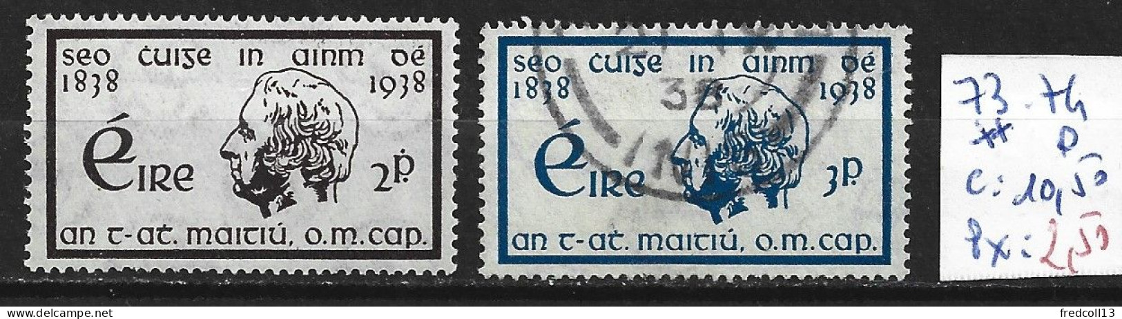 IRLANDE 73-74 ** & Oblitéré Côte 10.50 € - Usados