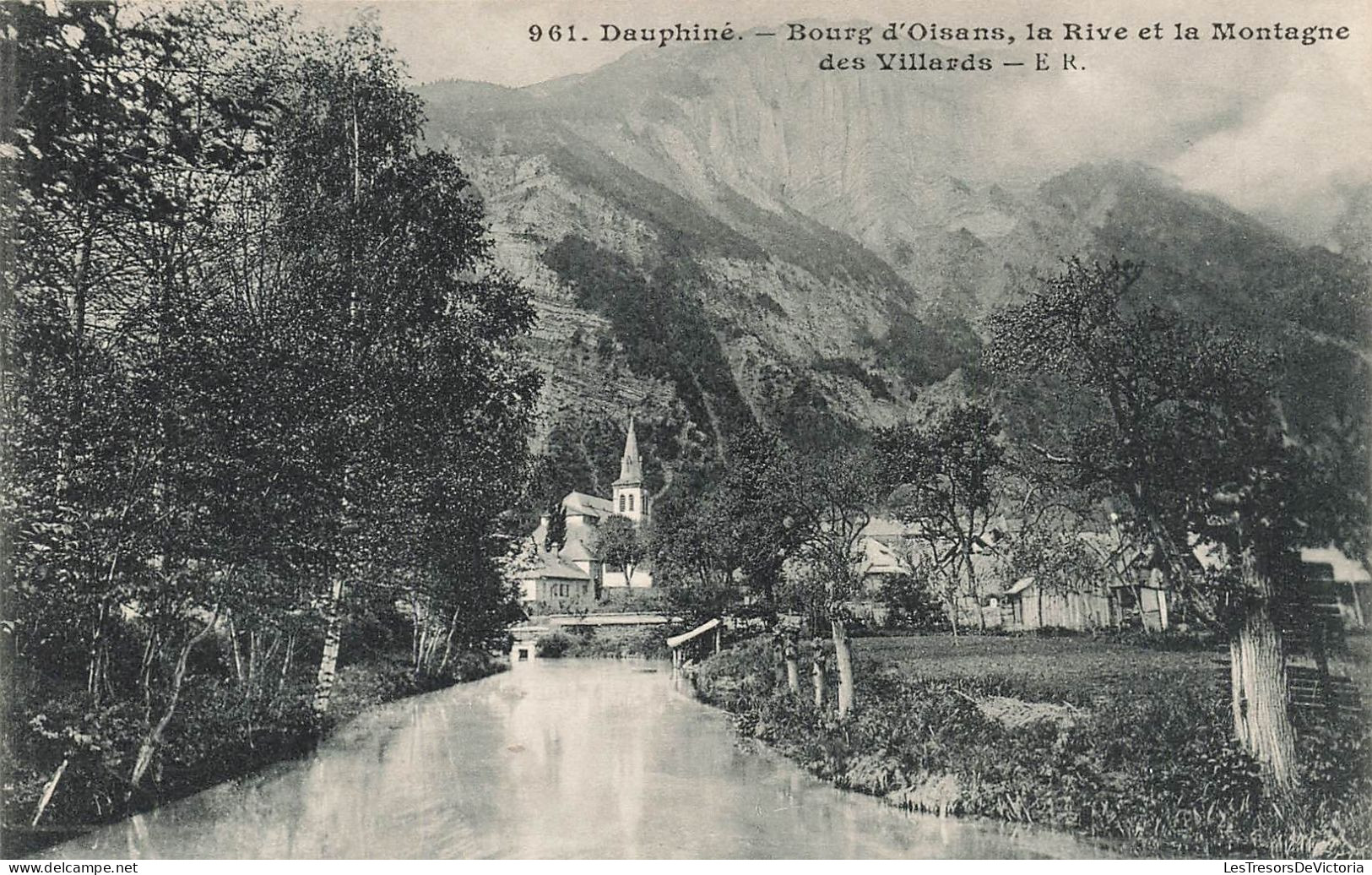 FRANCE - Dauphiné - Bourg D'Oisans, La Rive Et La Montagne Des Villards - ER  - Carte Postale Ancienne - Bourg-d'Oisans