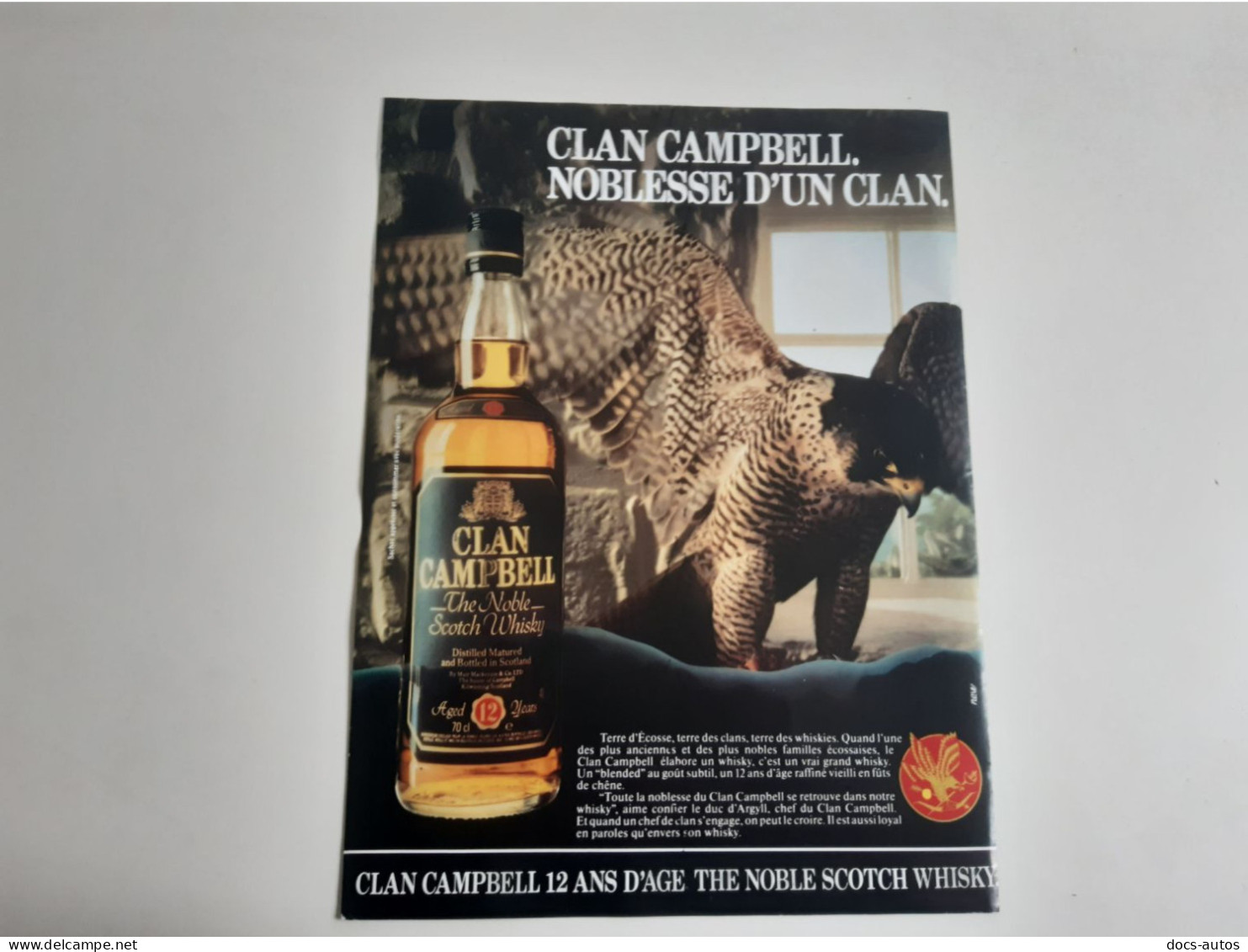 Whisky Clan Campbell - Publicité De Presse - Alcohol