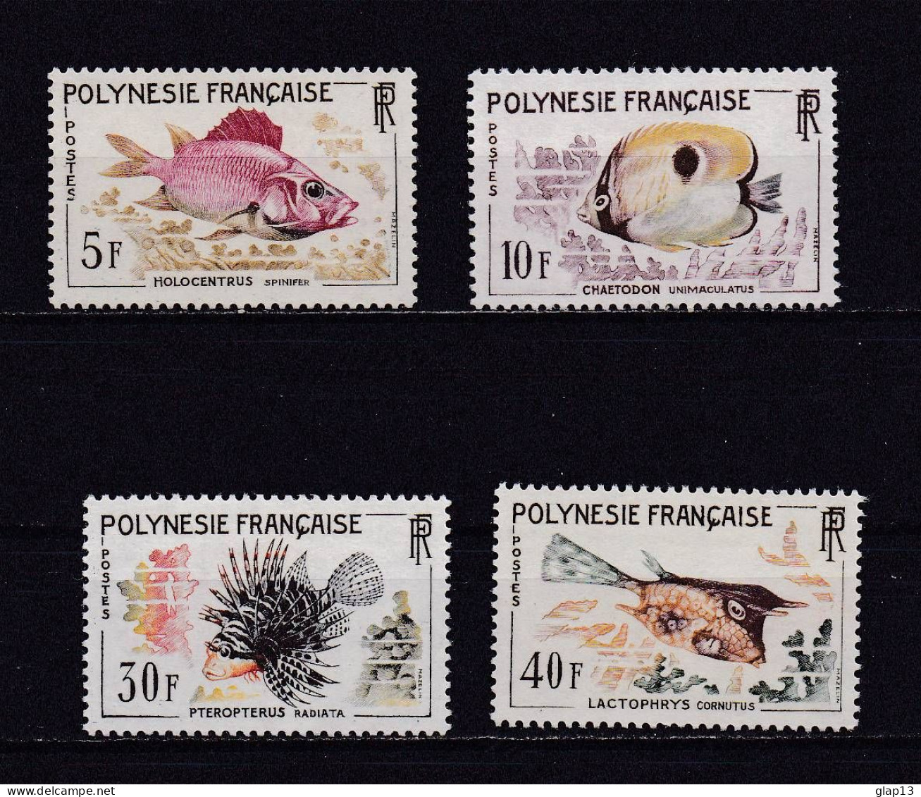 POLYNESIE 1962 TIMBRE N°18/21 NEUF** POISSONS - Unused Stamps