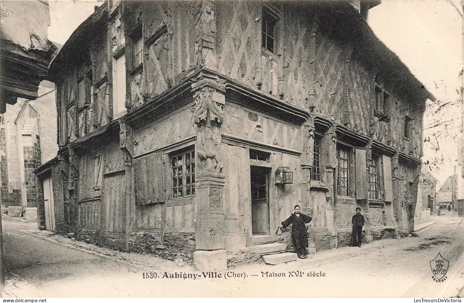 FRANCE - Aubigny Ville - Vue Sur Une Maison Du XVIè Siècle - Carte Postale Ancienne - Aubigny Sur Nere