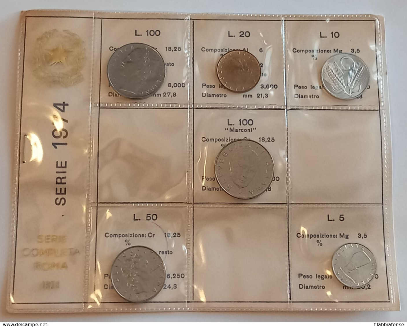 1974 - Italia Serietta Lire ---- - Mint Sets & Proof Sets