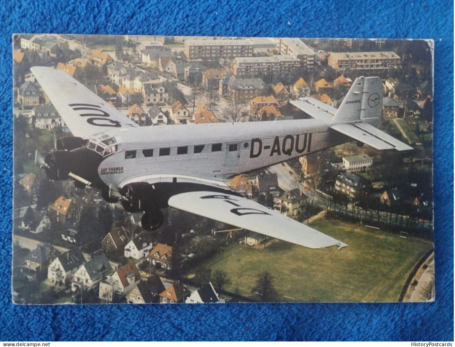 Junkers Ju 52 D-AQUI " Berlin-Tempelhof" über Hamburg, 1987 - 1919-1938