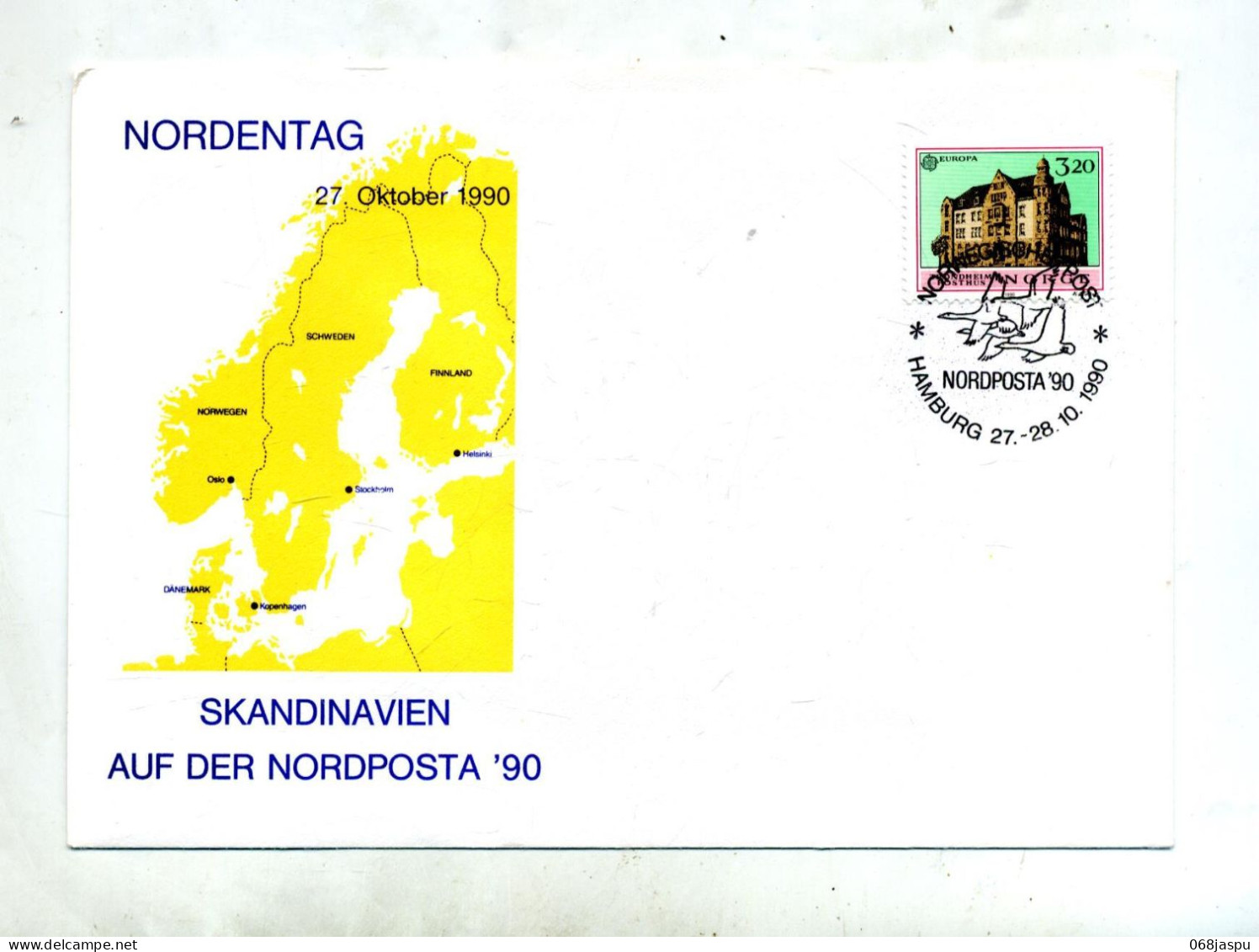 Lettre Cachet Hambourg Nordposta Theme Oiseau - Storia Postale