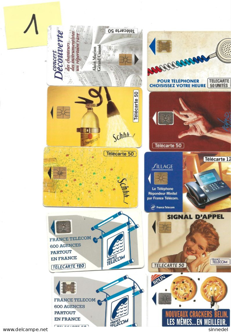 LOT DE 10 TELECARTES DE FRANCE DIFFERENTE VOIR SCAN POUR ETAT - Lots - Collections