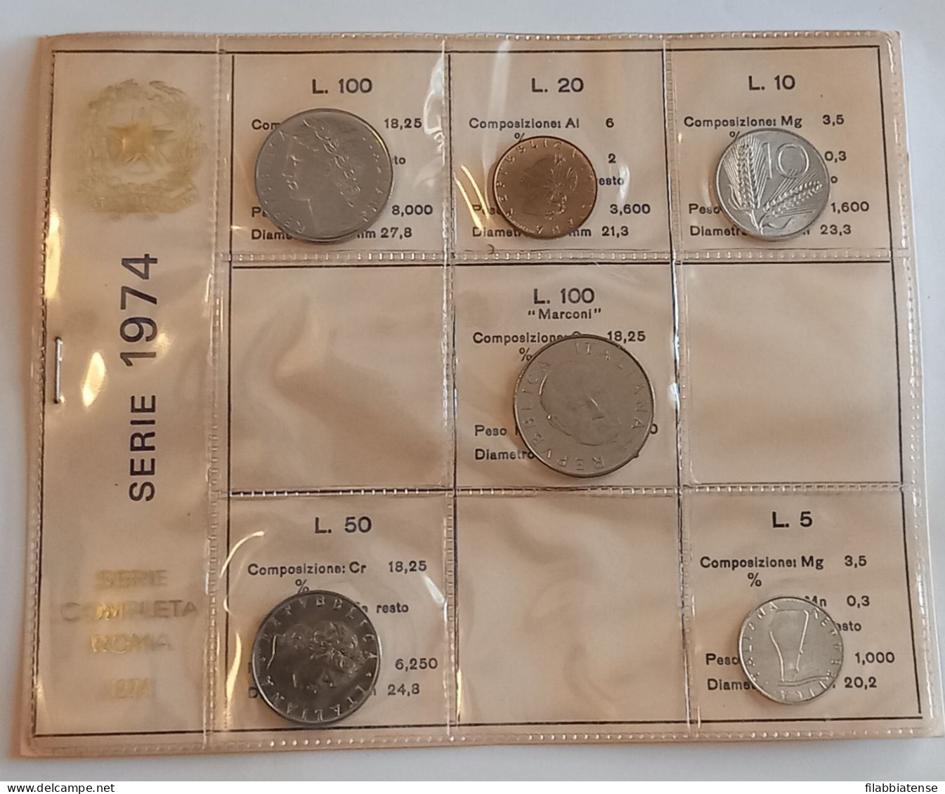 1974 - Italia Serietta Lire ---- - Mint Sets & Proof Sets