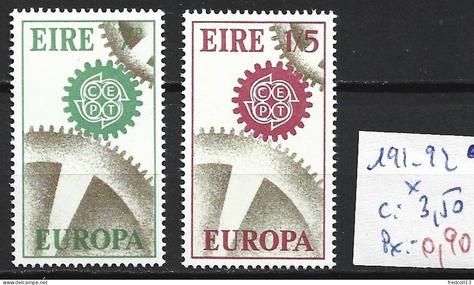 IRLANDE 191-92 * Côte 3.50 € - Neufs