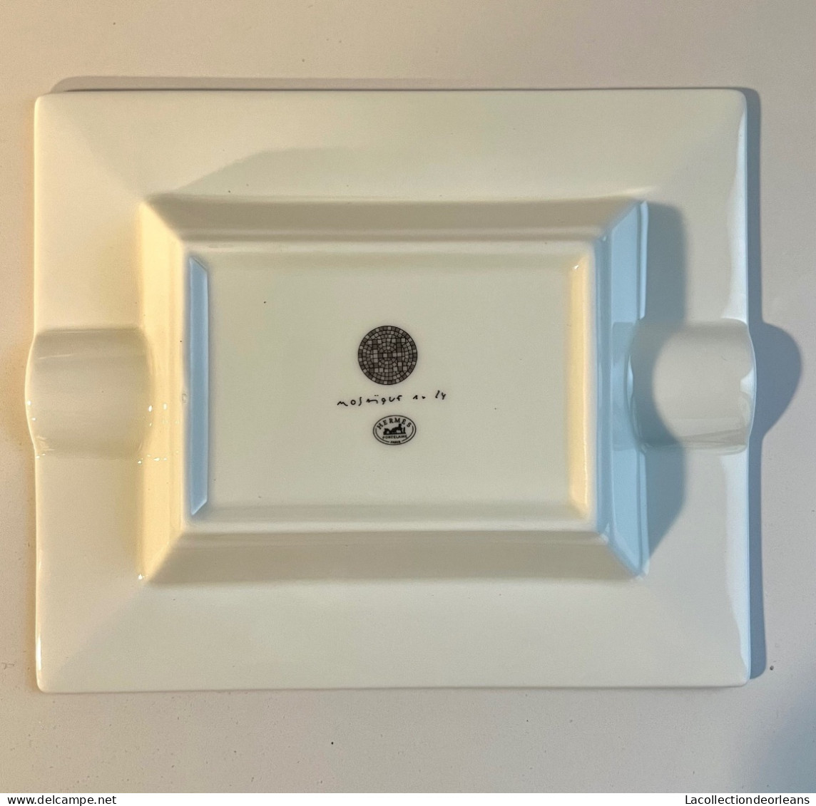 Beautiful Hermes ashtray model Mosaique 24 grey