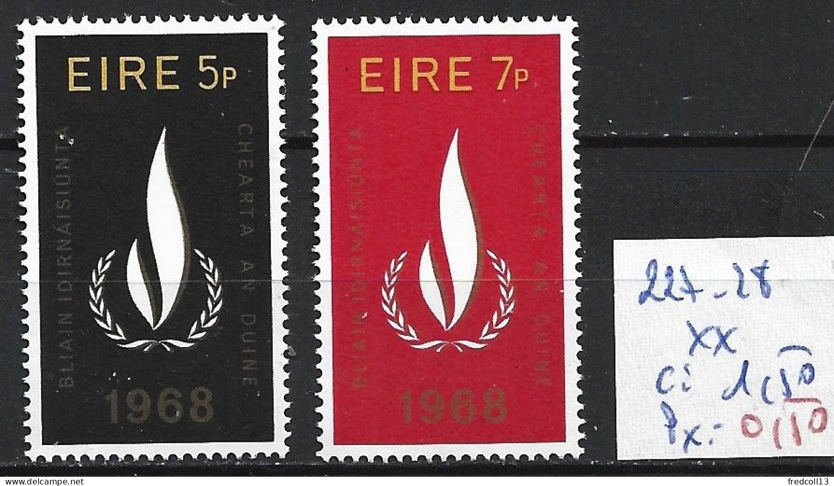 IRLANDE 227-28 ** Côte 1.50 € - Unused Stamps