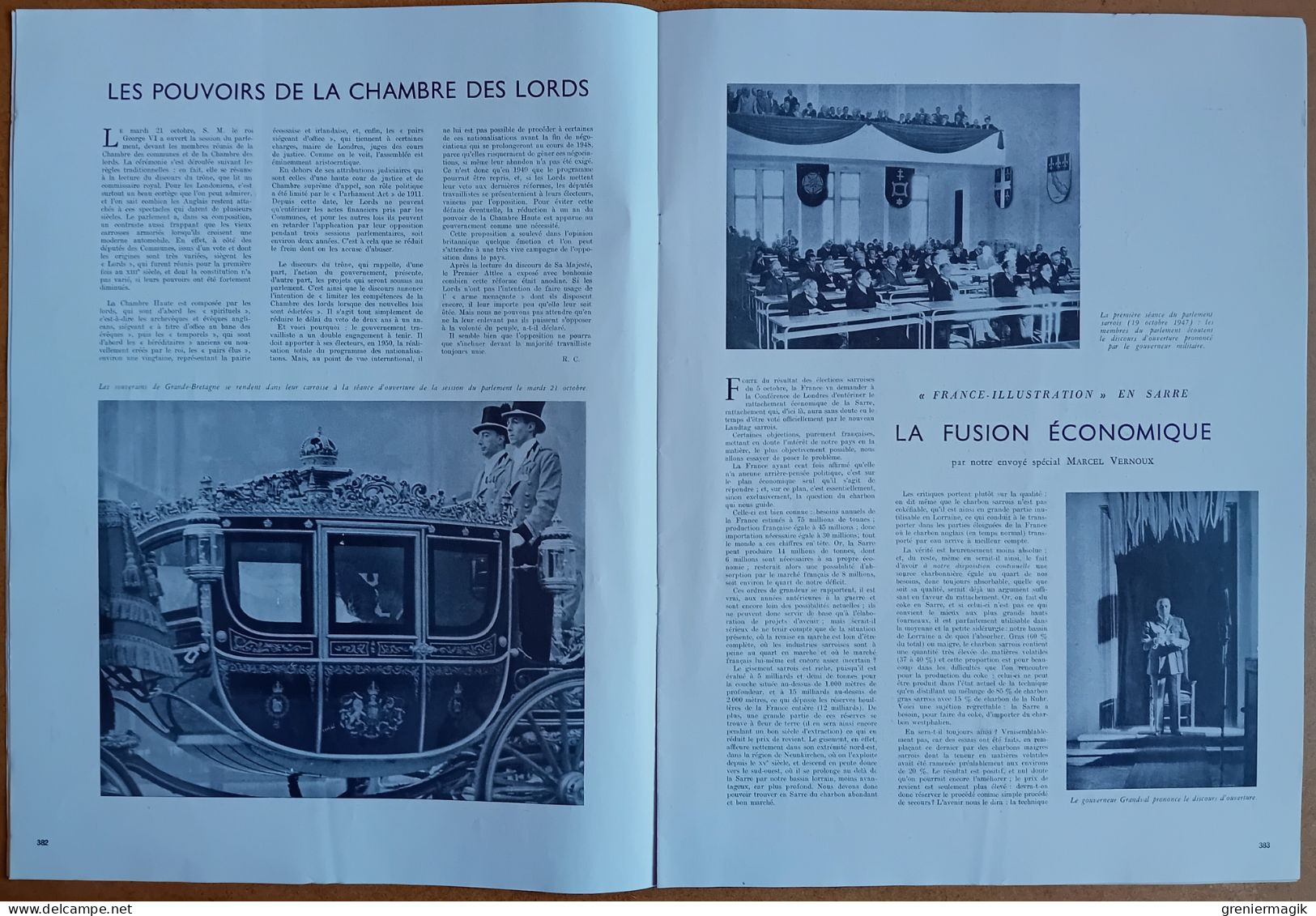 France Illustration N°109 01/11/1947 La Fin De L'Empire Des Indes/La Route Delphinale/Sarre/Ecole De Guerre Soviétique - Informations Générales