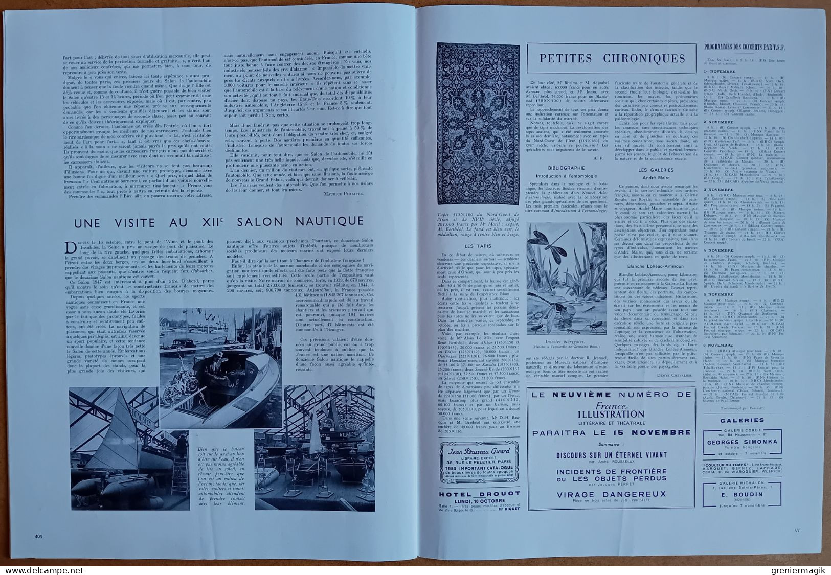 France Illustration N°109 01/11/1947 La fin de l'Empire des Indes/La route Delphinale/Sarre/Ecole de guerre soviétique