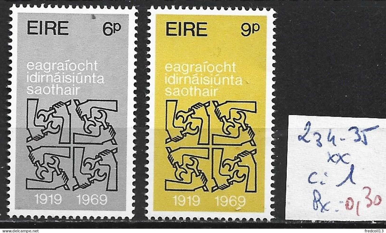 IRLANDE 234-35 ** Côte 1 € - Nuevos