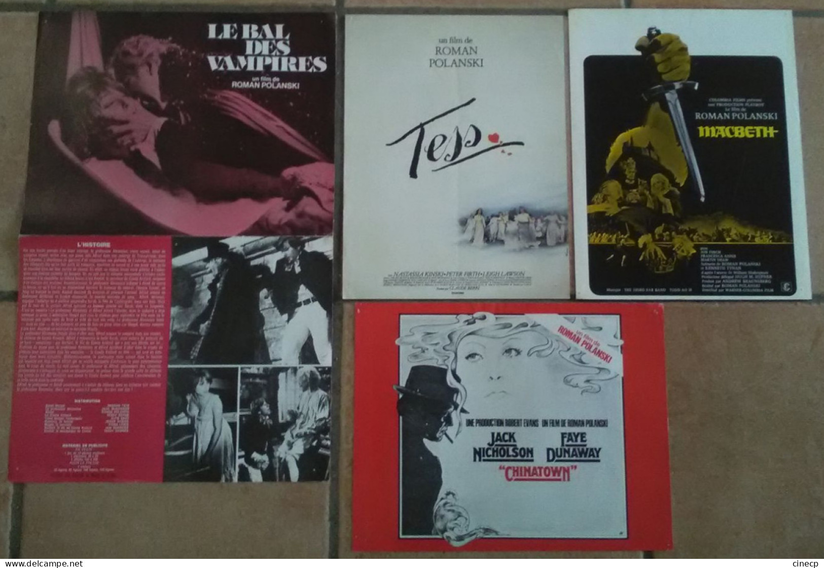 4 Plaquette Publicitaire Livret Synopsis FILM Roman POLANSKI CHINATOWN TESS BAL DES VAMPIRES MACBETH TBE CINEMA - Publicidad