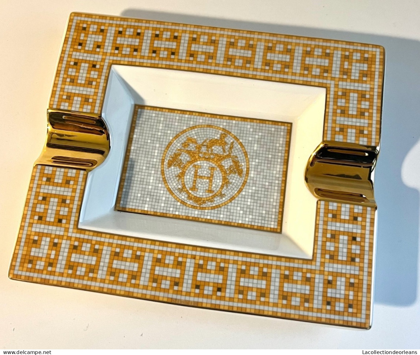 Beautiful Hermes Ashtray Model Mosaique 24 - Porcellana