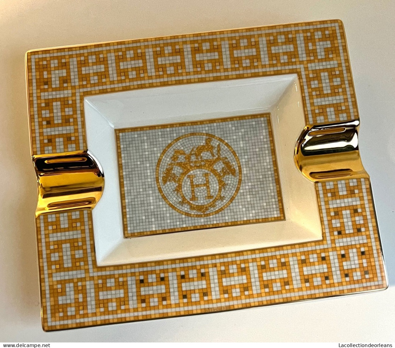 Beautiful Hermes Ashtray Model Mosaique 24 - Porcelaine