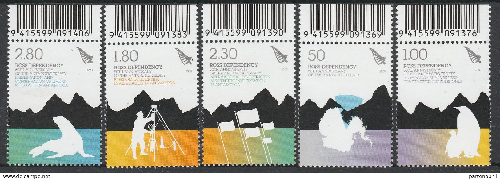 Ross Dependency 2009  - 50 Years Antarctic , Nature - Science - Birds - Penguins  - Cod. MNH - Nuovi