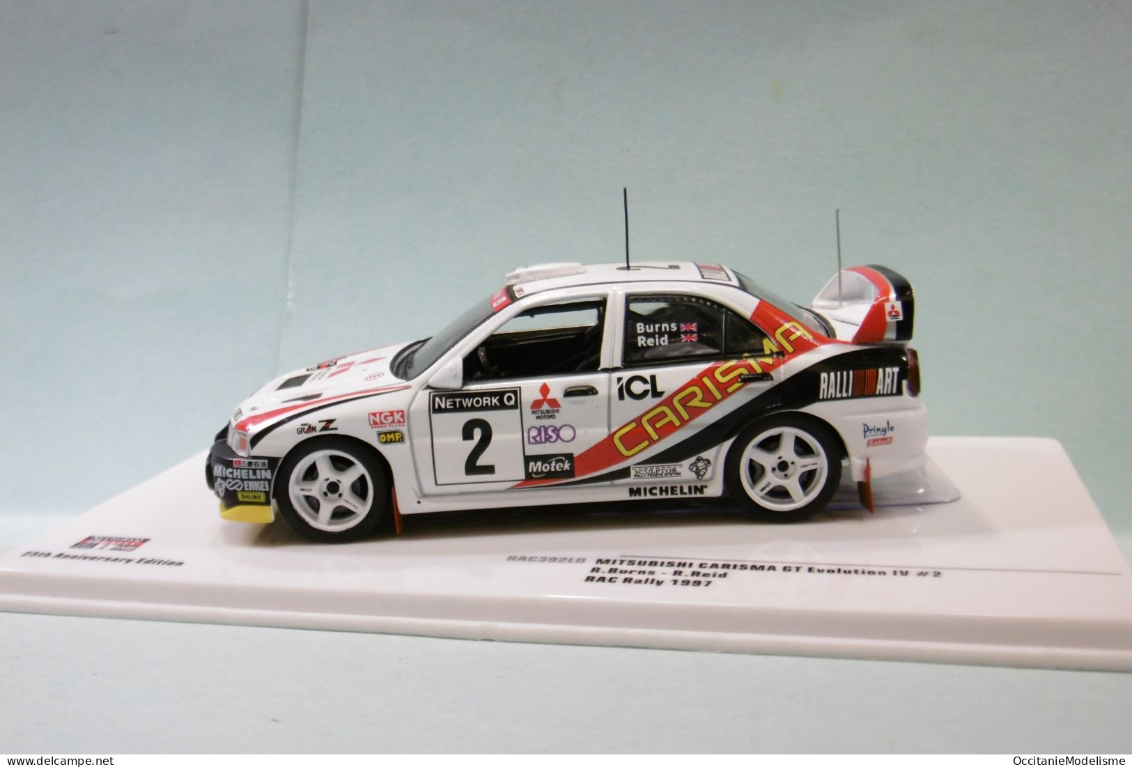 Ixo - MITSUBISHI CARISMA GT Evolution IV #2 RAC Rally 1997 Burns - Reid Réf. RAC392LQ NBO Neuf 1/43 - Ixo