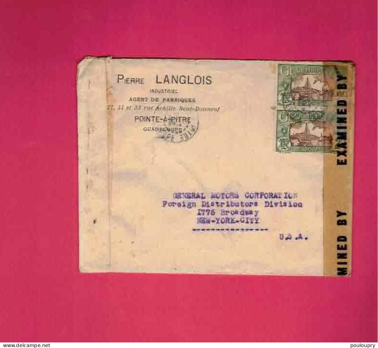 Lettre Pour Les USA EUAN - YT N° 118 En Paire - Briefe U. Dokumente