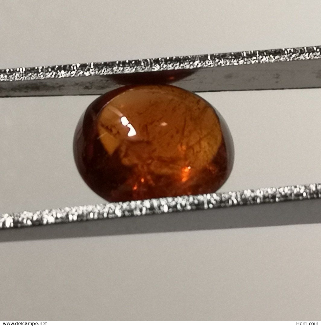 Grenat Spessartite Naturel Cabochon De Namibie - 1.86 Carat - 7.4 X 6.3 X 3.6 Mm - Autres & Non Classés