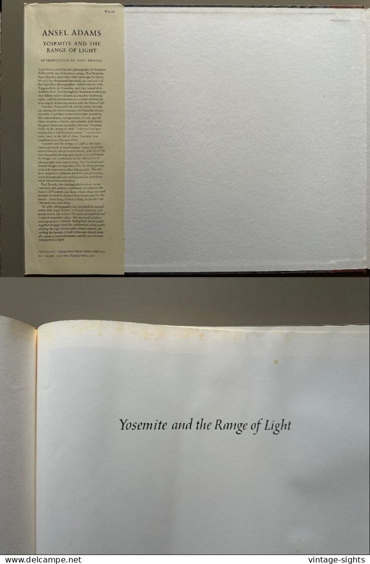 Ansel Adams: Yosemite And The Range Of Light (Vintage Book 1.Ed 1979) - Fotografía