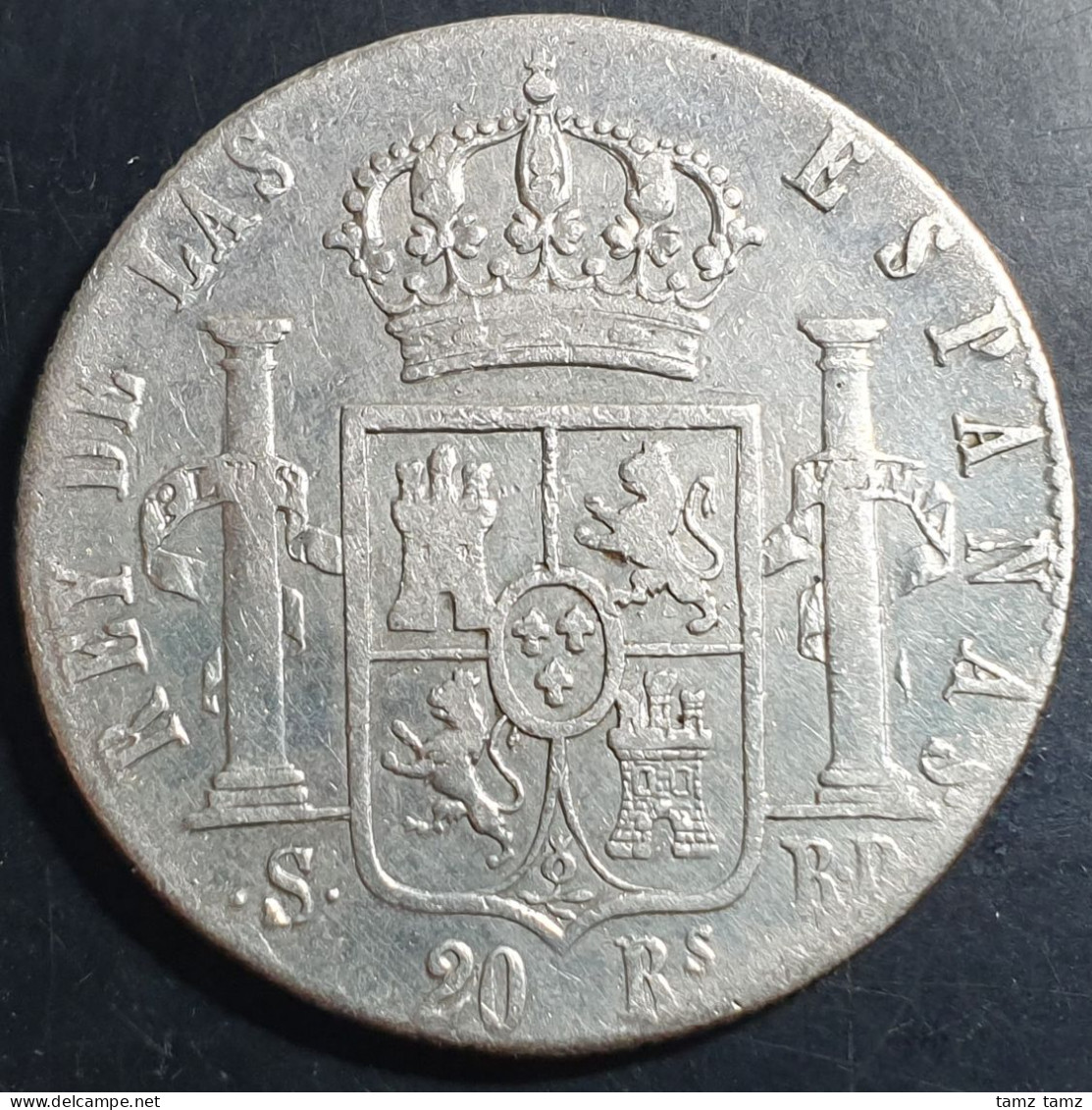 Spain Ferdin Fernando Ferdinand VII 20 Reales 1822 S RD Fine - First Minting