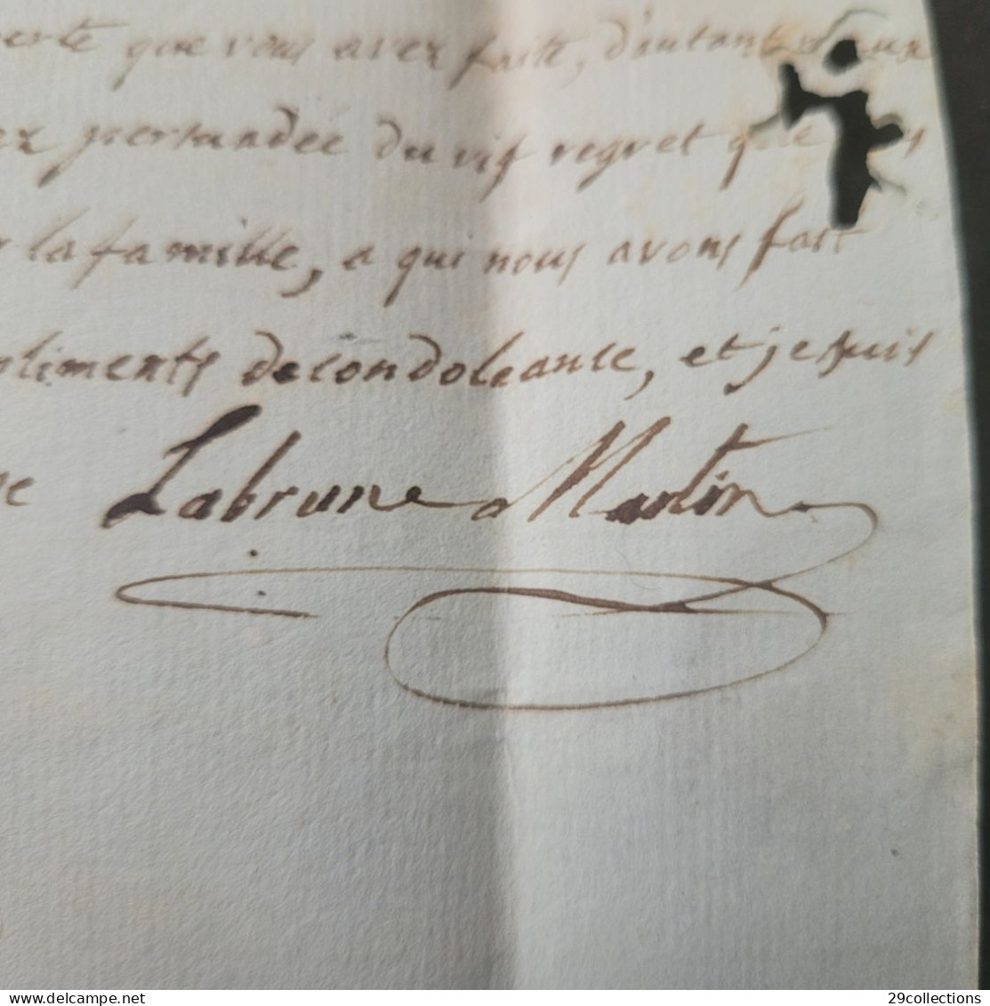 Lettre 1802 à Femme D'Amiral ST-LAURENT (1762-1835) Combattant Guerre Etats-Unis 1775-1783 - Historical Figures