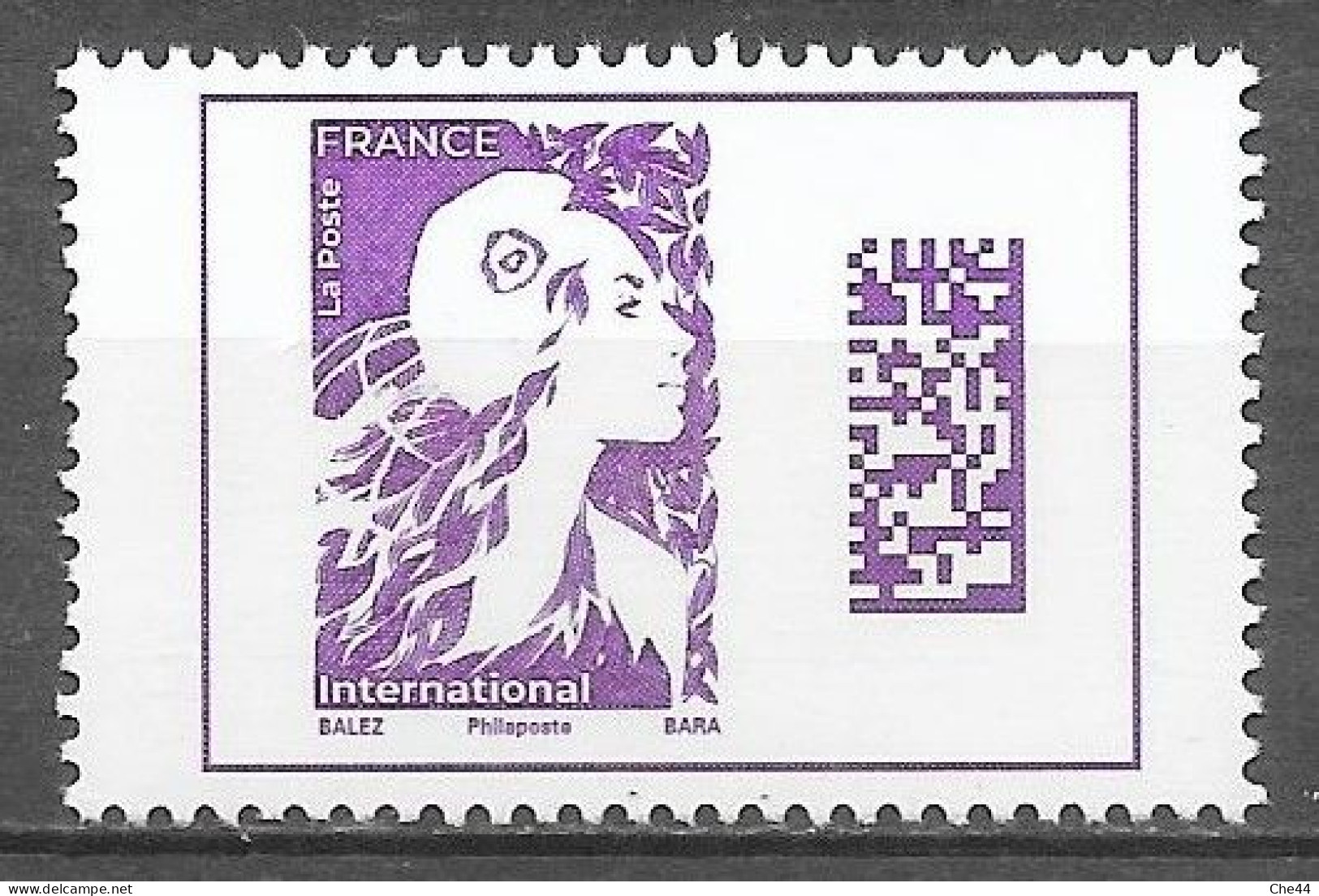 Timbre 1,96 € : Violet - Marianne De L'Avenir 2023 - Timbre Gommé. N° à Venir Chez YT. - 2023-... Marianne De L’avenir