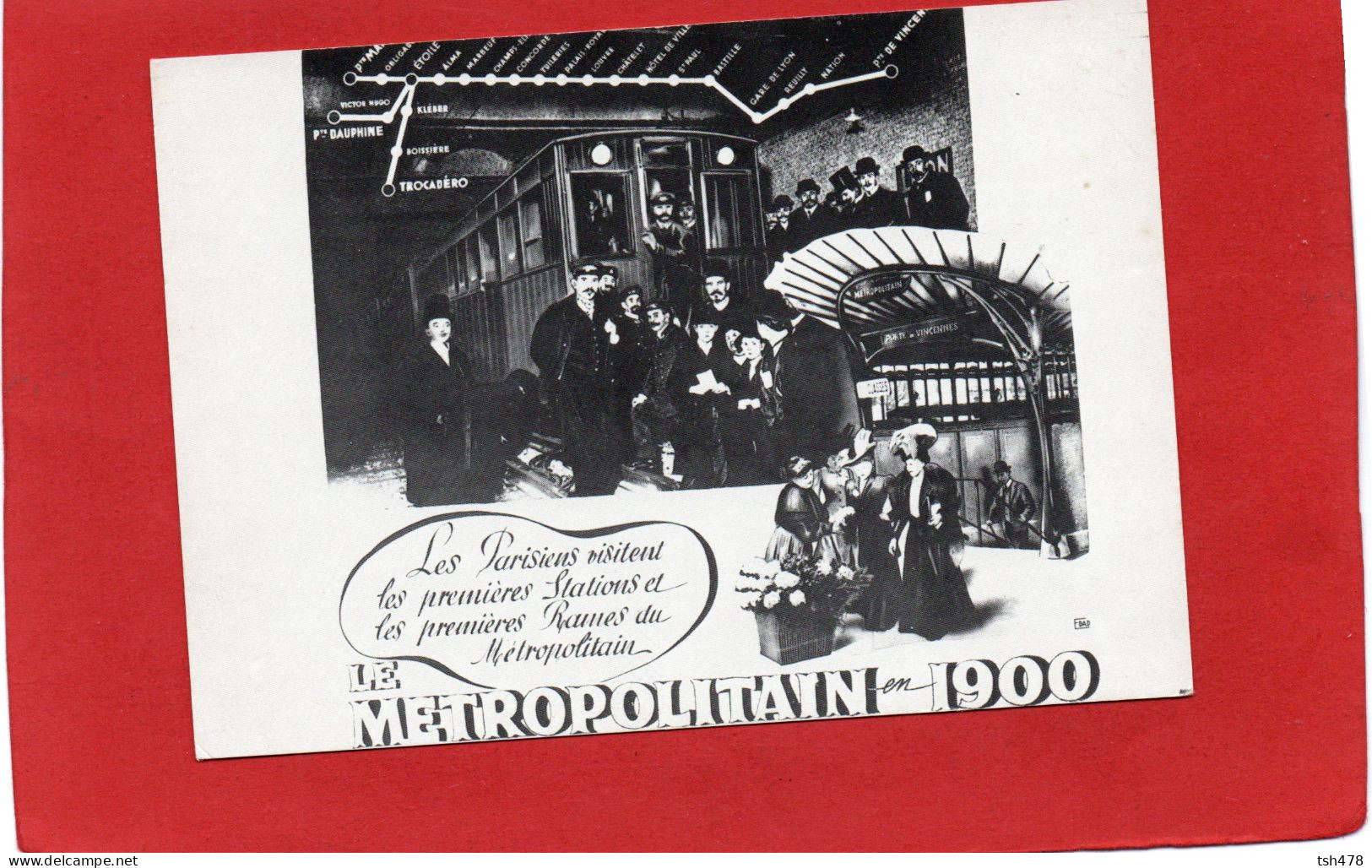 TRAIN----REPRODUCTION---LE METROPOLITAIN En 1900---voir 2 Scans - Metro