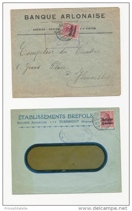 LOT DE LETTRES AVEC GERMANIA SURCHARGEE    COVER - Armée Allemande