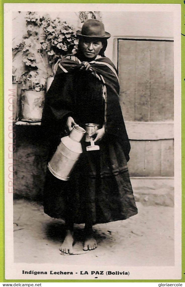 Af1428 - BOLIVIA - Vintage Postcard - La Paz - Indigena Lechera, Indos - Bolivie