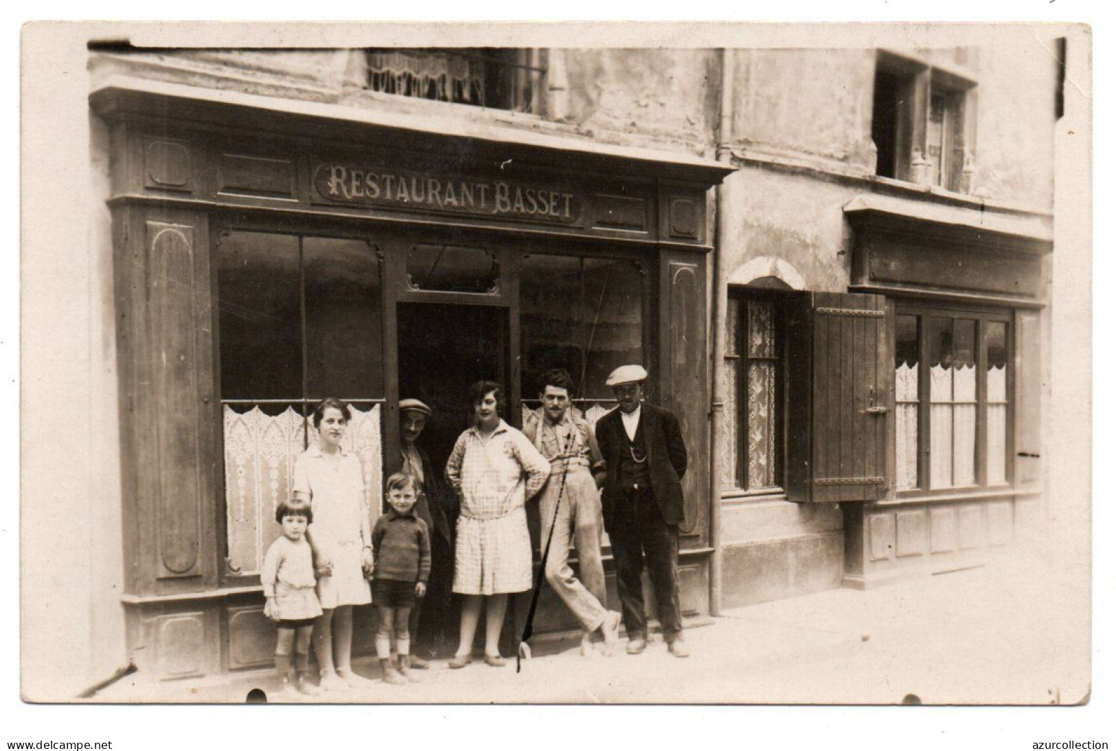 Restaurant Basset. Carte Photo Animée Non Située - Restaurantes