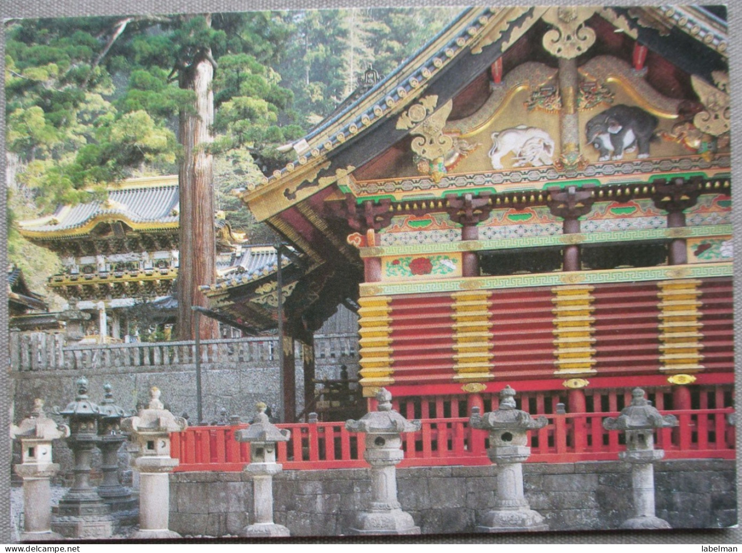 JAPAN NIKKO TOSHOGU SHRINE YOMEIMON GATE POSTCARD ANSICHTSKARTE CARTOLINA PHOTO CARD CARTE POSTALE CP PC AK KARTE - Osaka