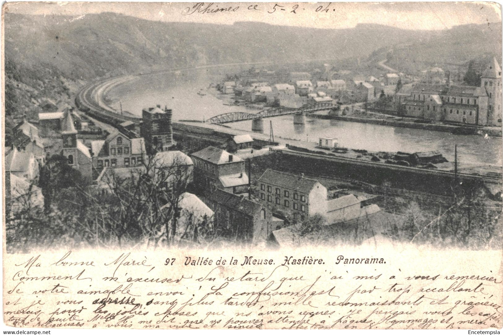 CPA  Carte Postale Belgique  Hastière Panorama Vallée De La Meuse 1904  VM767449 - Hastière