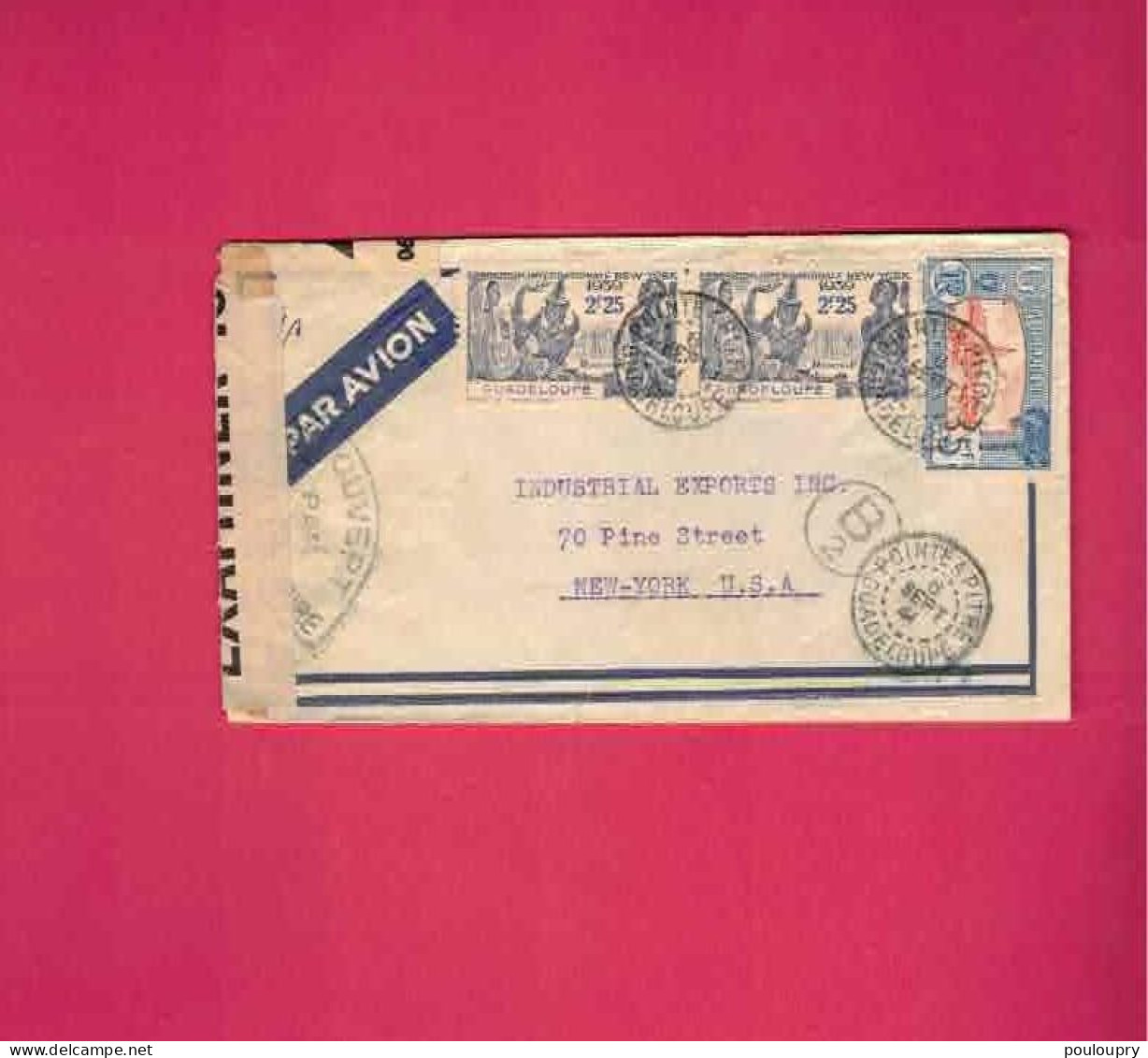 Lettre Par Avion De 1941 Pour Les USA EUAN - YT N° 120 Et 141 En Paire - Exposition Internationale De New-York - Covers & Documents