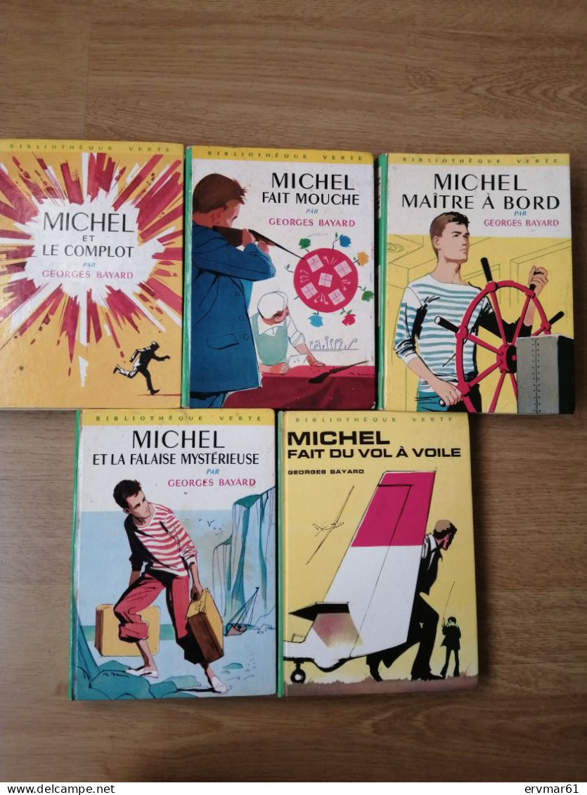 5 Livres De La Bibliothèque Verte Les MICHEL - Bibliotheque Verte