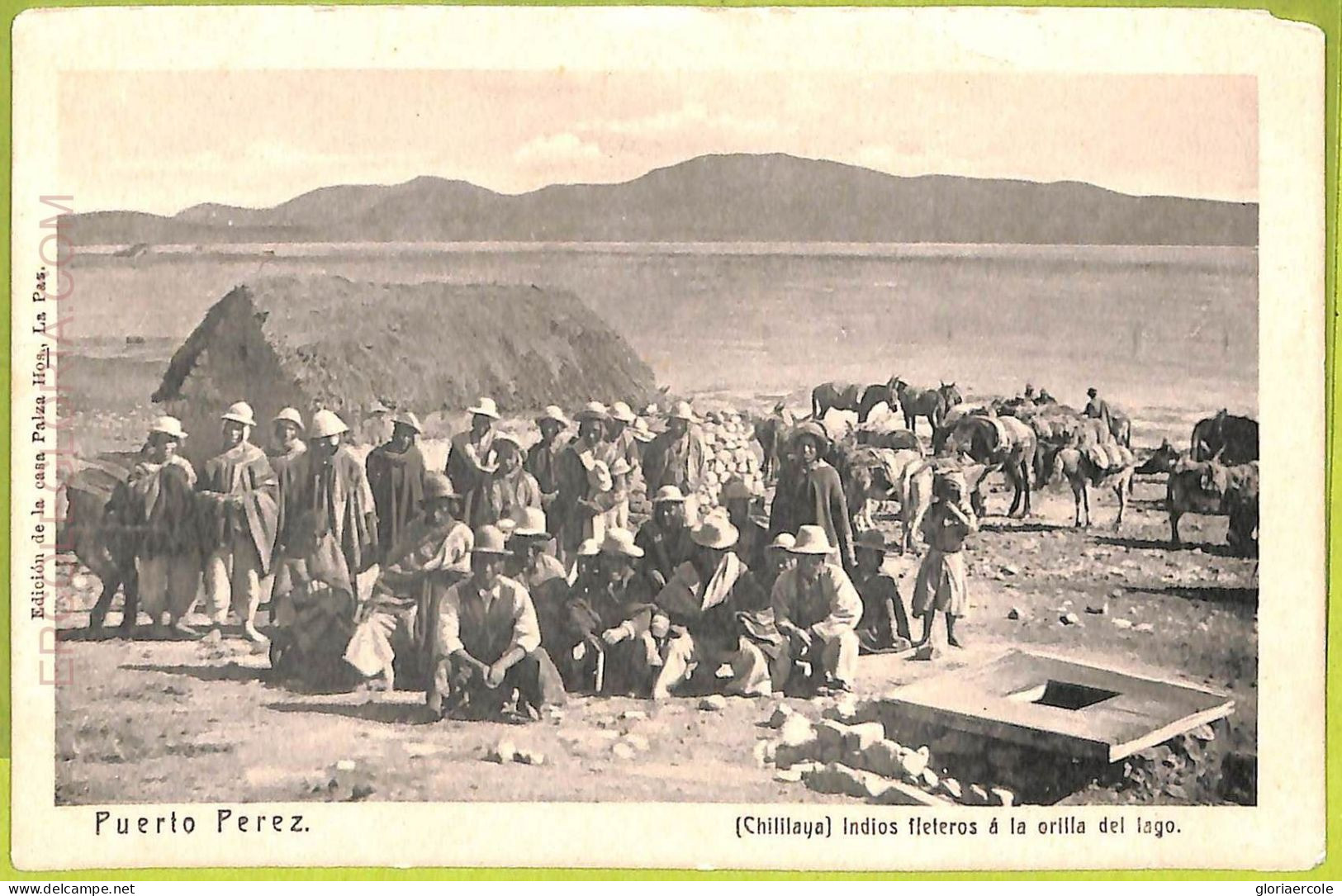 Af1446 - BOLIVIA - Vintage Postcard - Puerto Perez - Ethnic - Bolivie