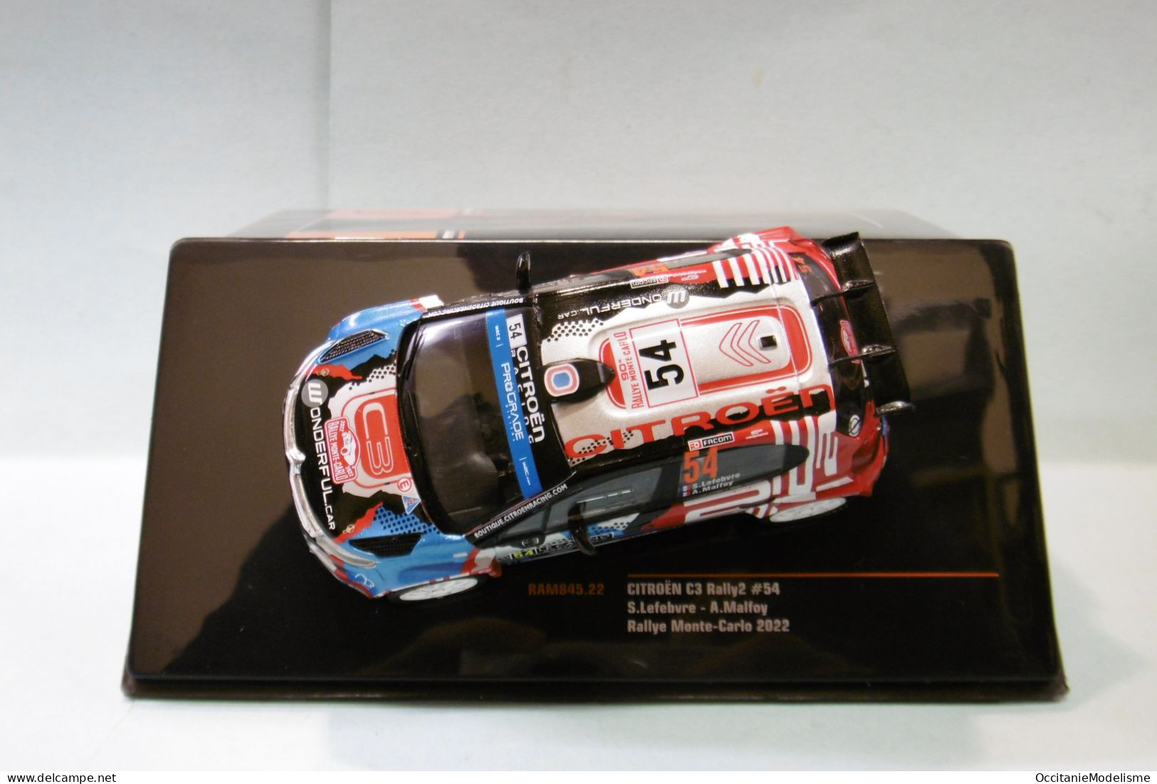 Ixo - CITROEN C3 RALLY2 #54 Rallye Monte-Carlo 2022 Lefebvre - Malfoy Réf. RAM845 NBO Neuf 1/43 - Ixo