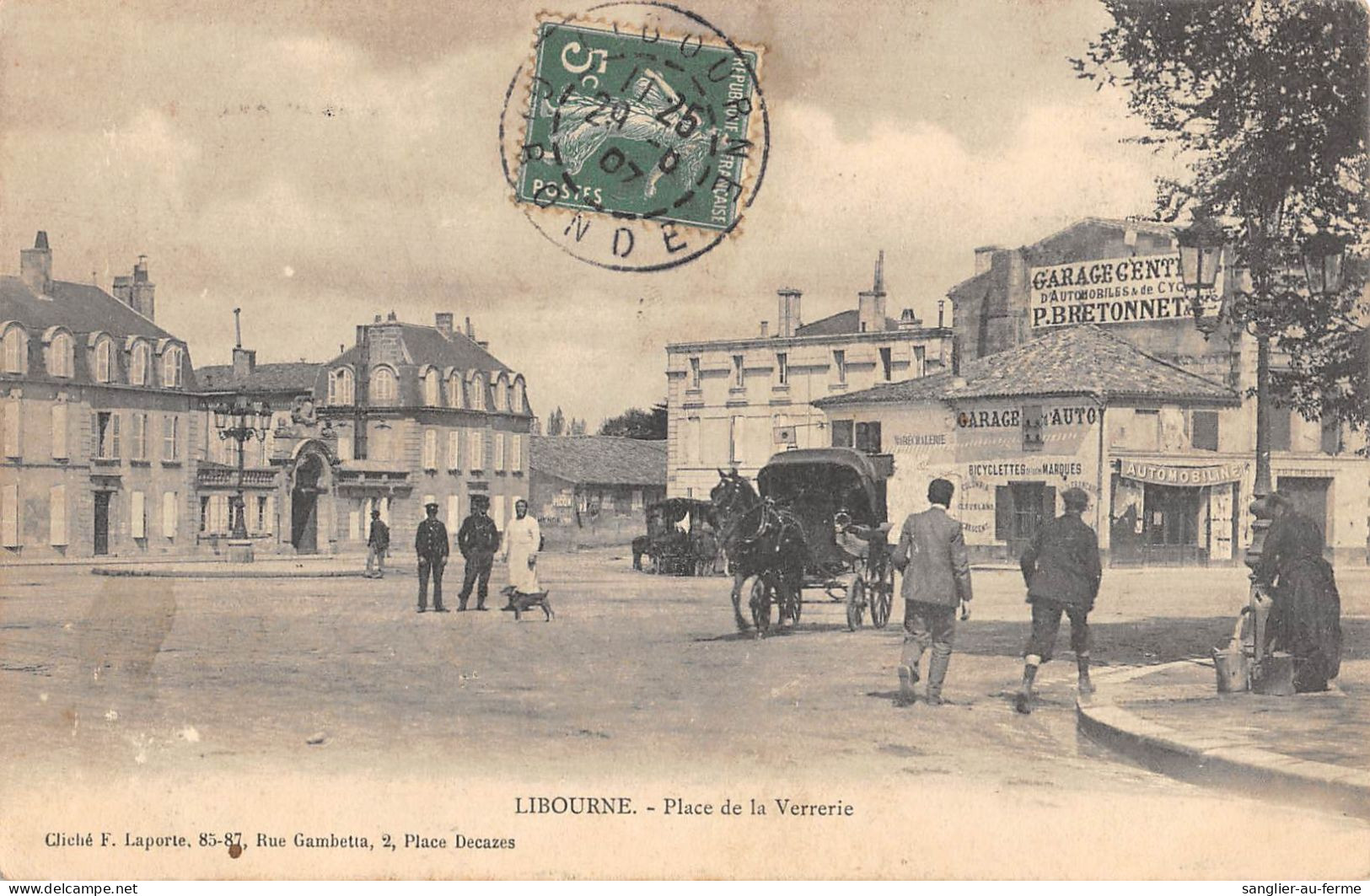 CPA 33 LIBOURNE / PLACE DE LA VERRERIE - Libourne