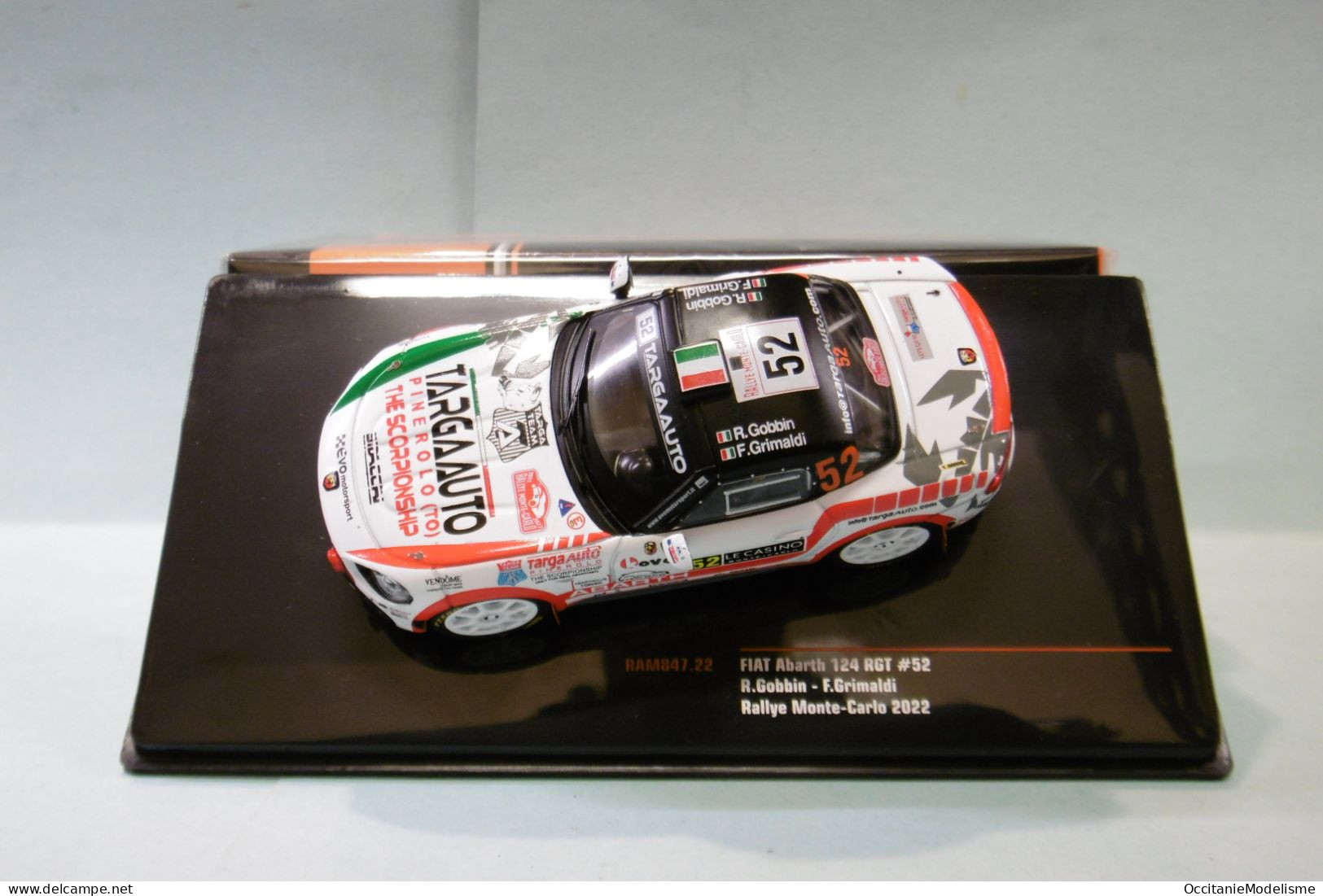 Ixo - FIAT ABARTH 124 RGT #52 Rallye Monte-Carlo 2022 Gobbin - Grimaldi Réf. RAM847 NBO Neuf 1/43 - Ixo