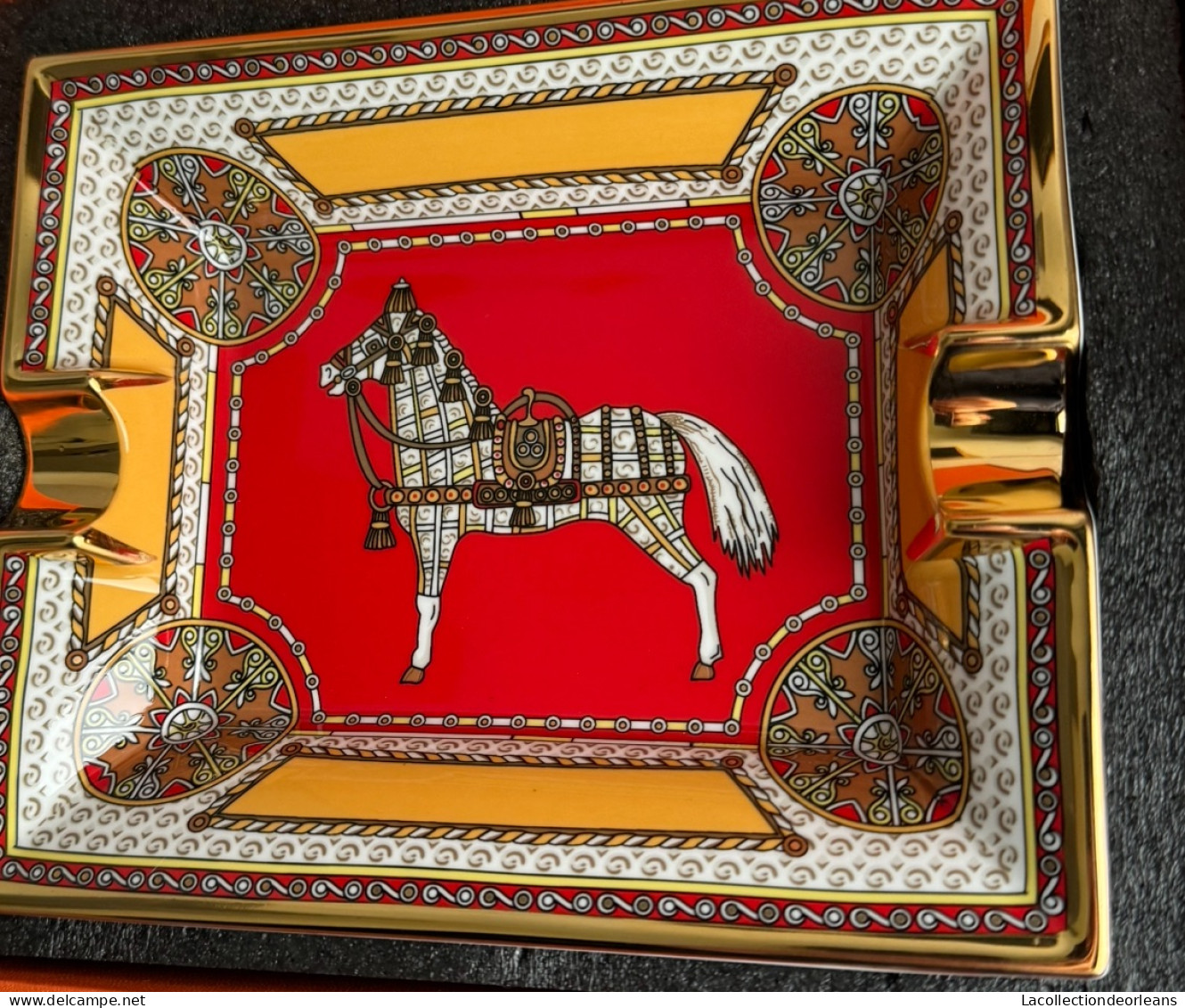 Beautiful Hermes Ashtray Model Cheval D’Orient - Porcelain