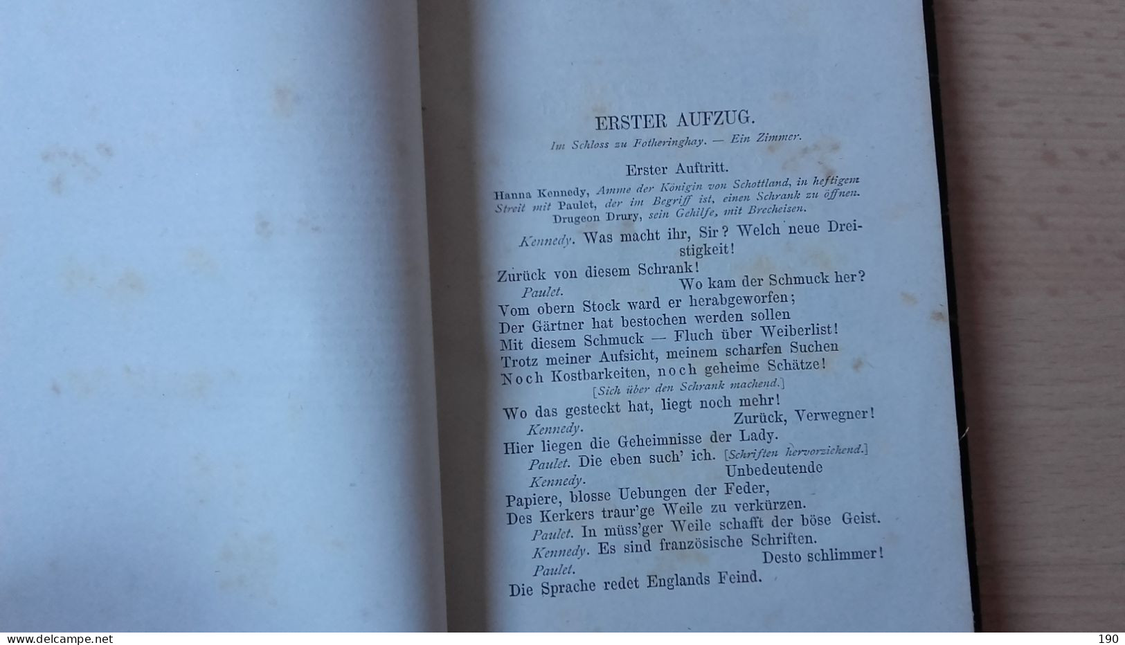 Maria Stuart Von Friedrich Schiller.Druck Und Verlag Von Karl Prochaska.Leipzig - Livres Anciens