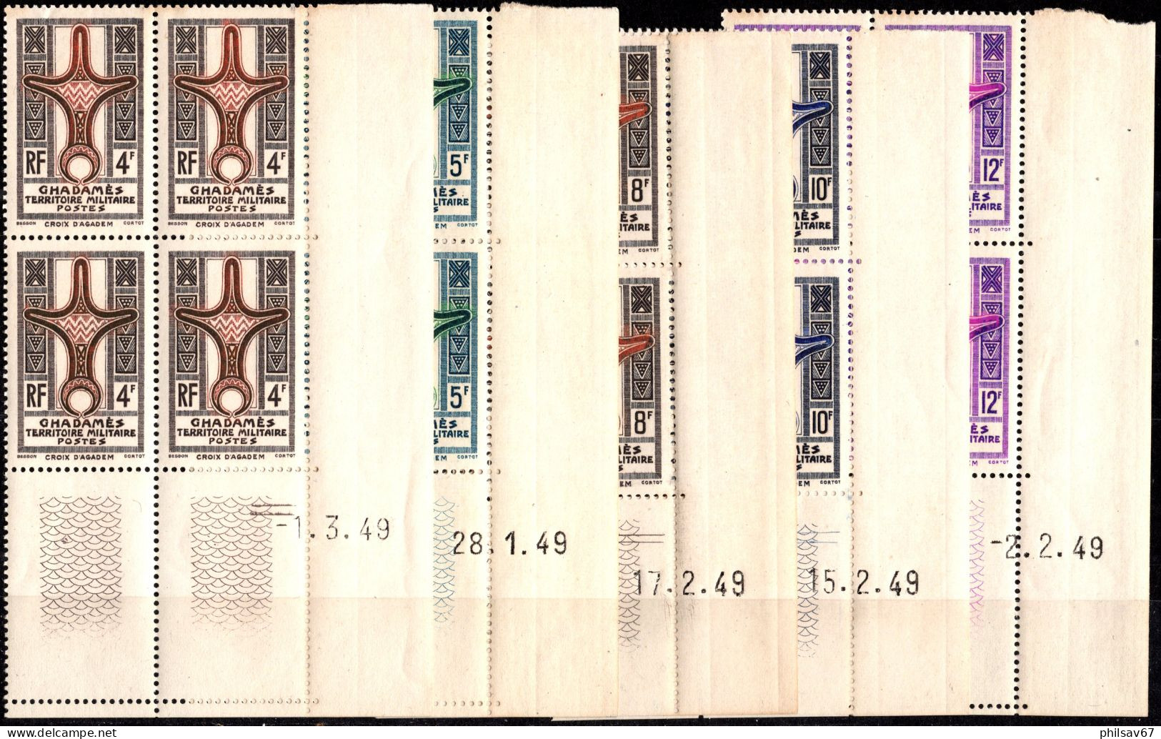 N°46 à 53 + PA N°6 Et 7 N**  COINS DATES Cote Maury 2014 - 2015 Les Timbres à L'unité : 130€ - Ungebraucht