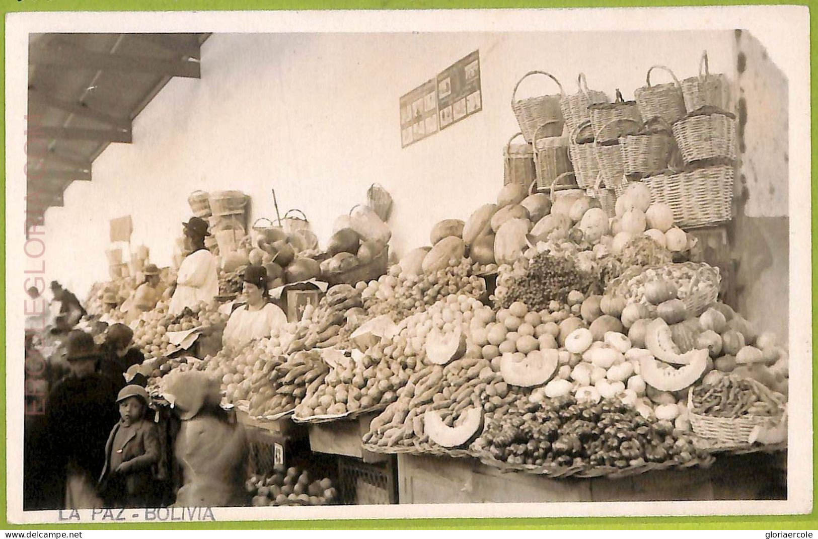 Af1455 - BOLIVIA - Vintage Postcard - La Paz - Ethnic - Real Photo - Bolivie