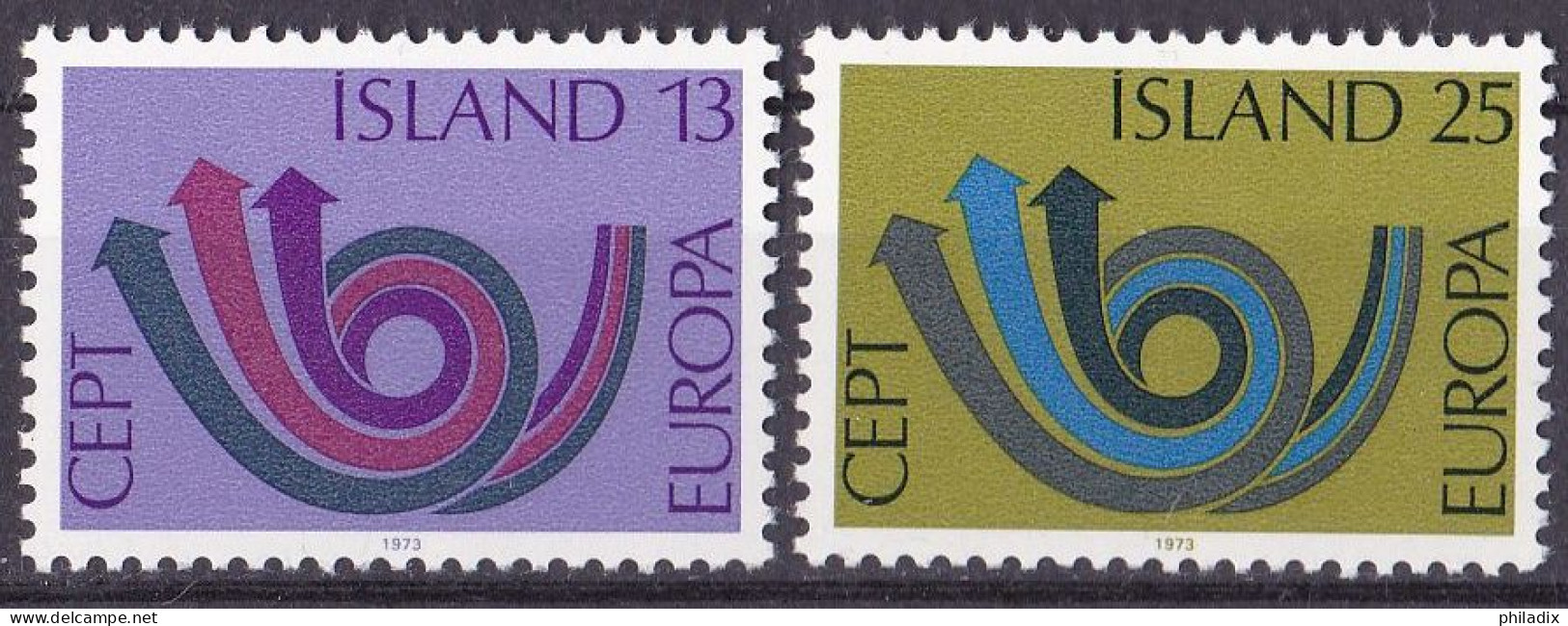 Island Satz Von 1973 **/MNH (A4-6) - Neufs