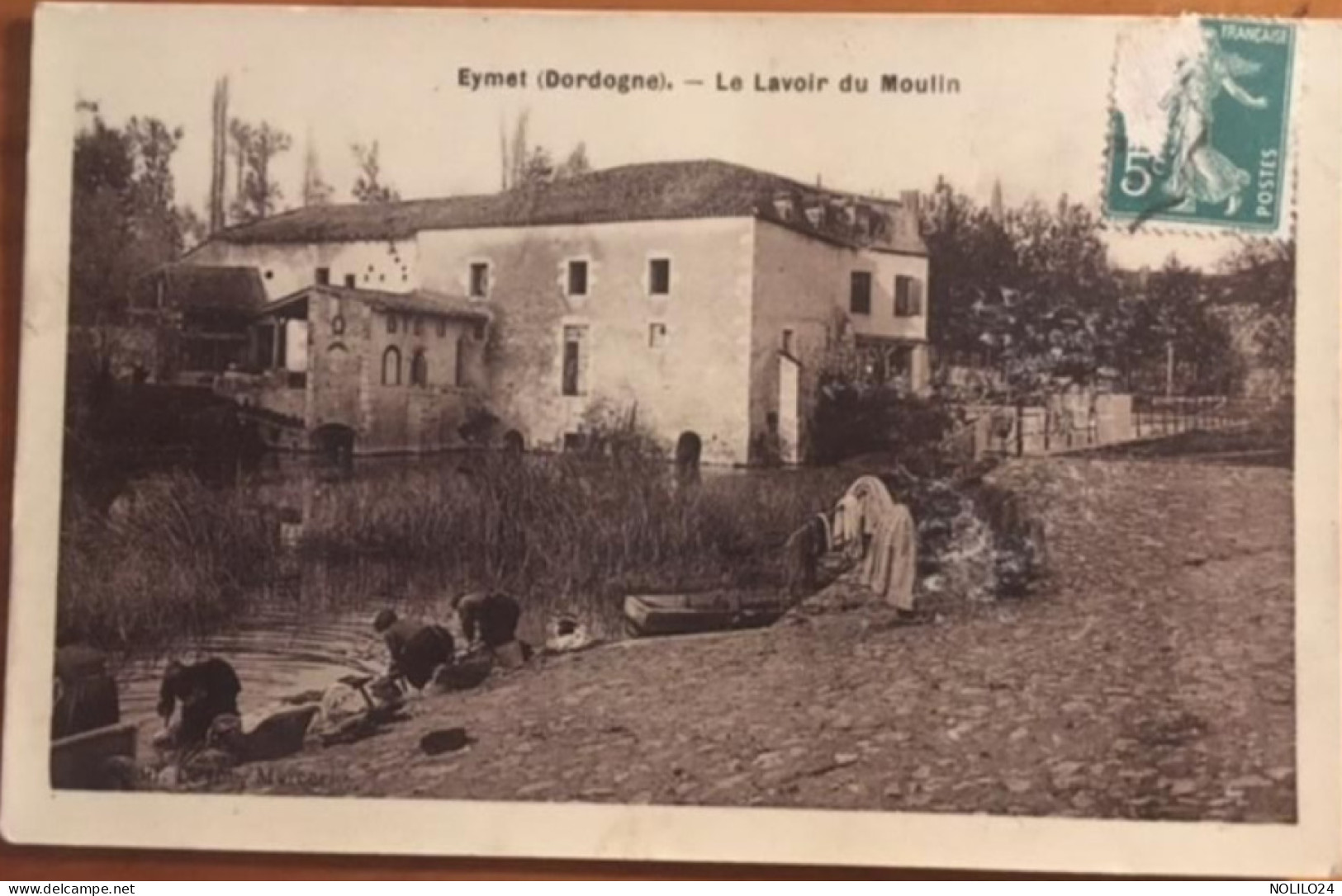 Cpa 24 Eymet, Le Lavoir Du Moulin, Lanvandières Laveuses, écrite En 1911, éd Beyne Mercerie - Eymet