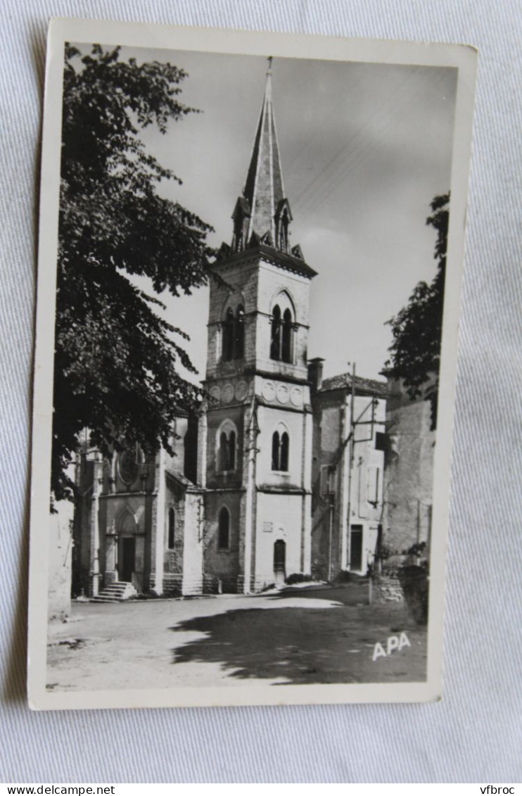 Cpsm 1960, Montcuq, L'église Saint Privat, Lot 46 - Montcuq