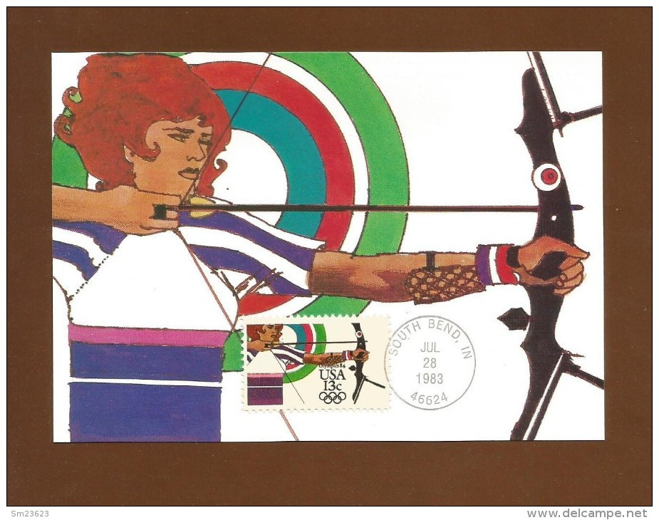 USA 1983 ,  Olympics 83 - Women's Archery - Maximum Card - South Bend Jul 28 1983 - Maximumkaarten