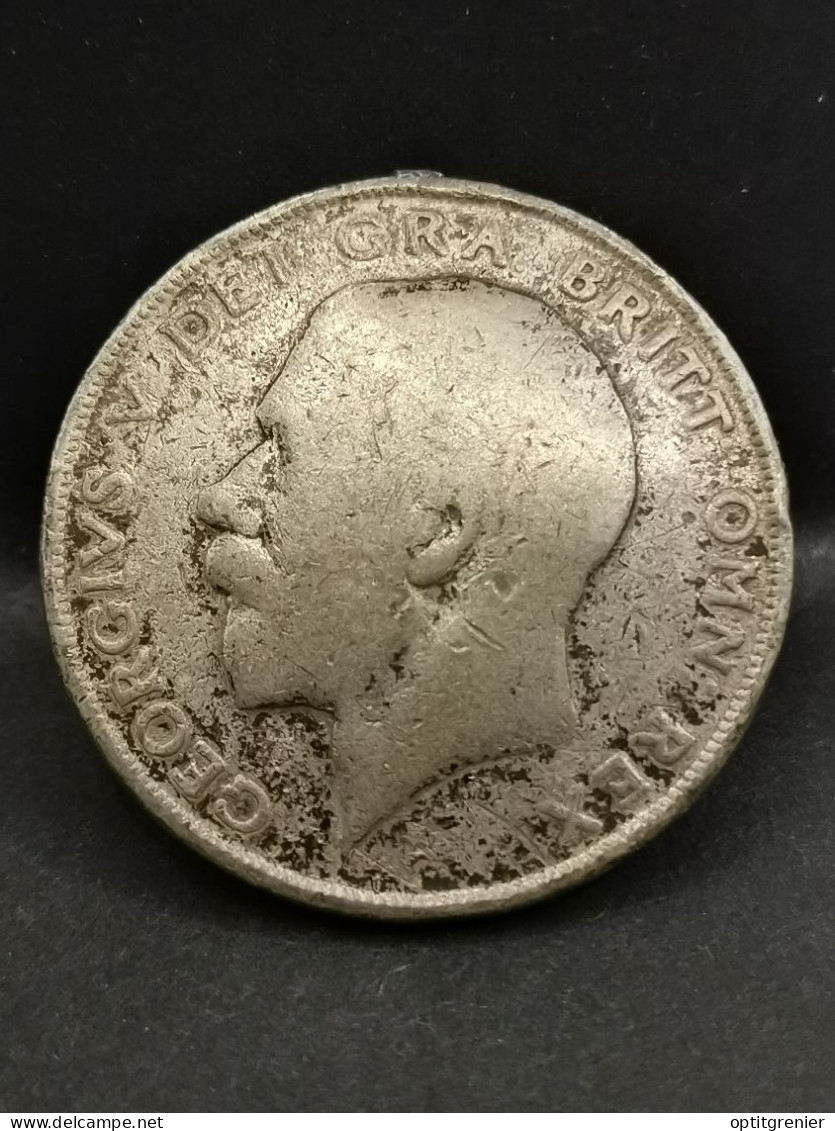 HALF CROWN  ARGENT 1924 GEORGE V ROYAUME UNI / UNITED KINGDOM SILVER / USEE - K. 1/2 Crown