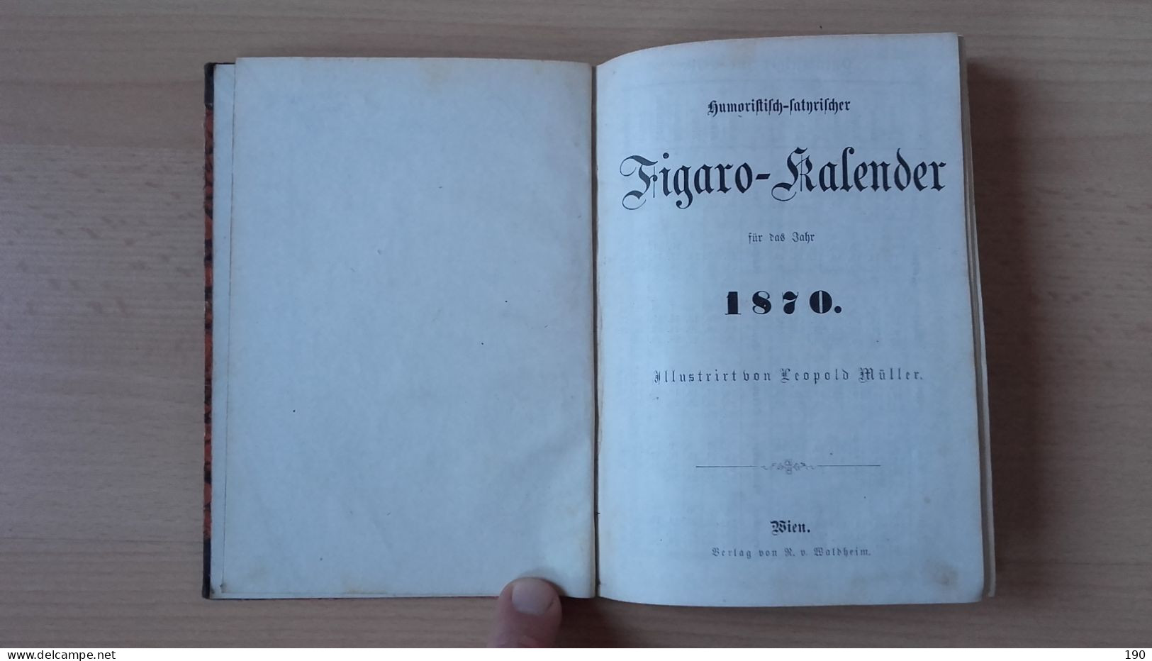 Figaro Kalender Fur 1870 - Libros Antiguos Y De Colección